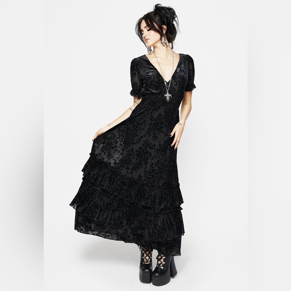 Disturbia Dresses & Skirts - Lilias Devoré Tiered Maxi Dress